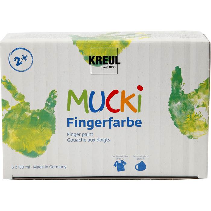 Fingerfärg mixade  6x150ml - 3