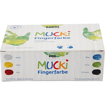 Fingerfärg mixade  6x150ml