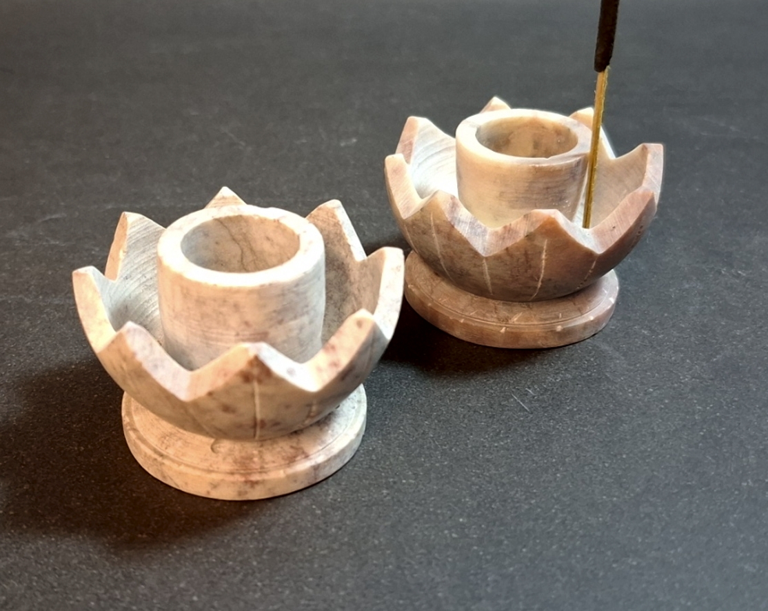 Rökelsehållare  - Soapstone mini Lotus