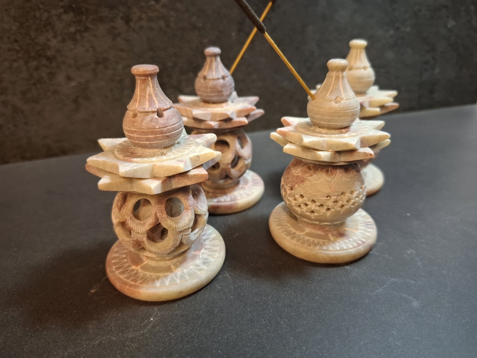 Rökelsehållare  - Såpsten Hög Lotus - 2