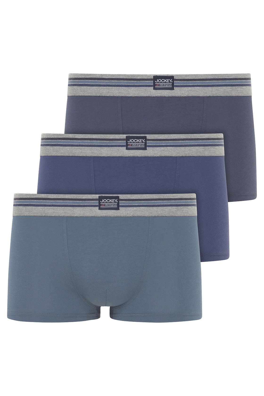 Jockey Short Trunk, Cotton Stretch, 3-pack multi