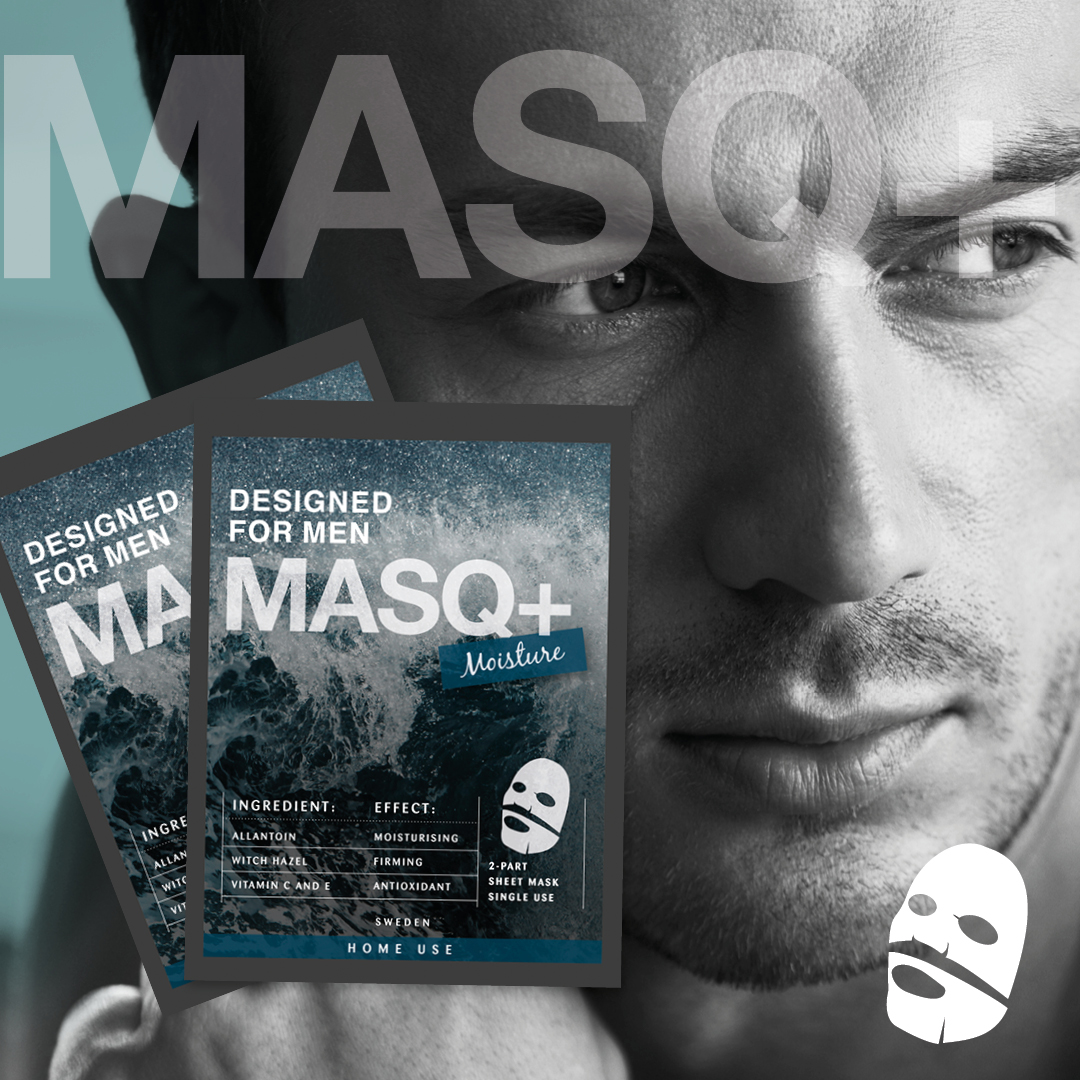 MASQ+ Moisture, designed for men. Nominerad Swedish Beauty Awards. 