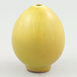Berndt Friberg (1964) Unique Yellow Haresfur Vase 7,5 cm