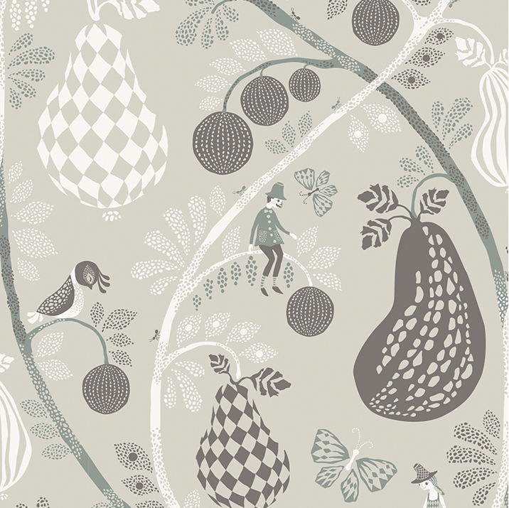 Tapet Fruit Garden -  Mid grey Littlephant