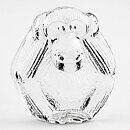 Lisa Larson (Royal Krona 1970s) Gorgeous Glass Ape "Can't Hear"  9 cm