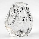Lisa Larson (Royal Krona 1970s) Gorgeous Glass Ape "Can't Hear"  9 cm