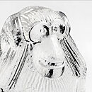 リサラーソン ロイヤルクローナ社 クリスタルガラス （三猿）聞かザル  1970年代  9cm