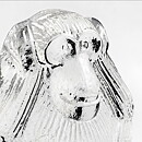 Lisa Larson (Royal Krona 1970s) Gorgeous Glass Ape "Can't Hear"  9 cm