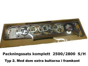 Sotningssats+komplett 2500/2800S (Typ2,  fr.ca72-)