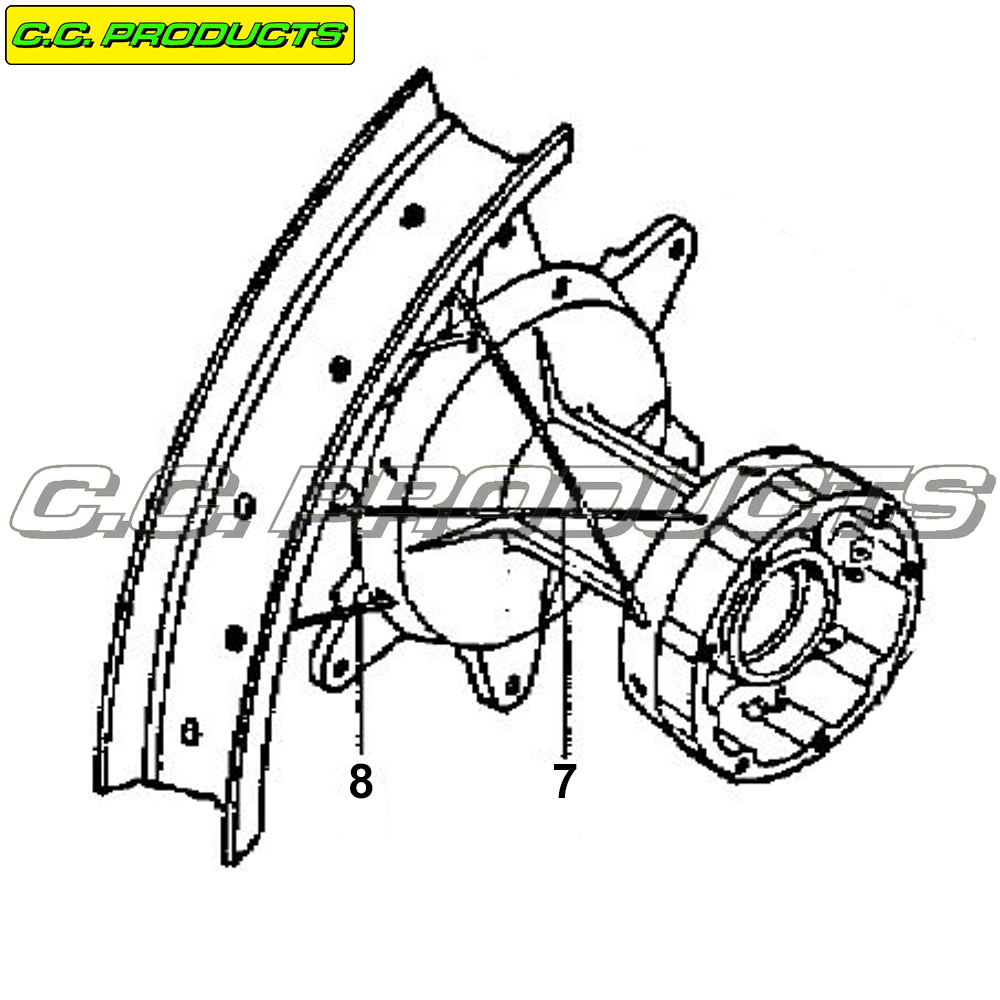 Spoke Set KTM MXC 540 18-inch 90-91 Rear Wheel - 4