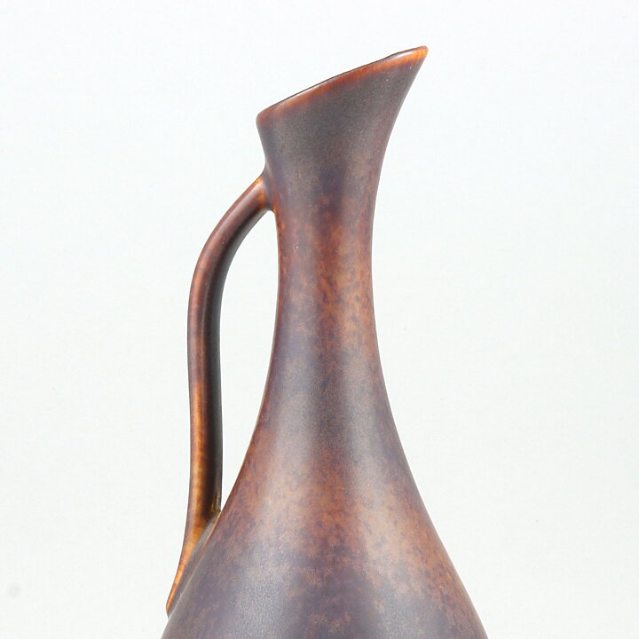 Gunnar Nylund (ARB 1950s) Brown and Turquoise Handle Vase 26 cm