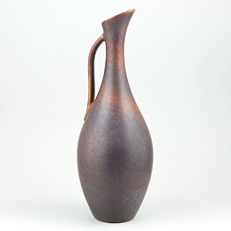 Gunnar Nylund (ARB 1950s) Brown and Turquoise Handle Vase 26 cm