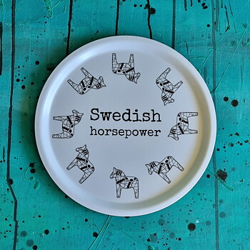 bricka SWEDISH HORSEPOWER 31 cm - UTGÅENDE