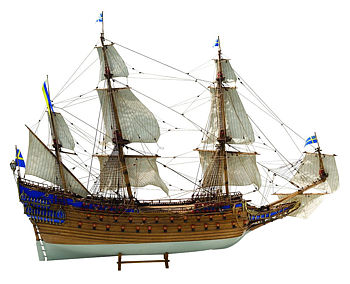 Regalskeppet Vasa, träbyggsats (1:75)