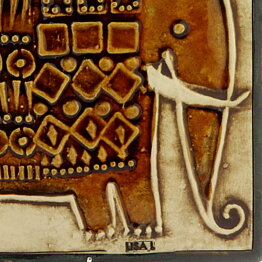 Lisa Larson (Unik 1961) Exceptional Elephant Wall Plaque 23 cm (1)