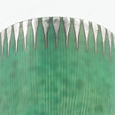 Wilhelm Kåge (Argenta 1950s) Green Miniature Cylinder Vase 5,5 cm