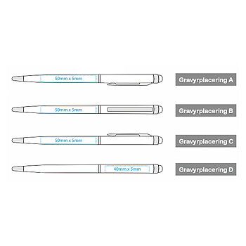 Slim penna med gravyr