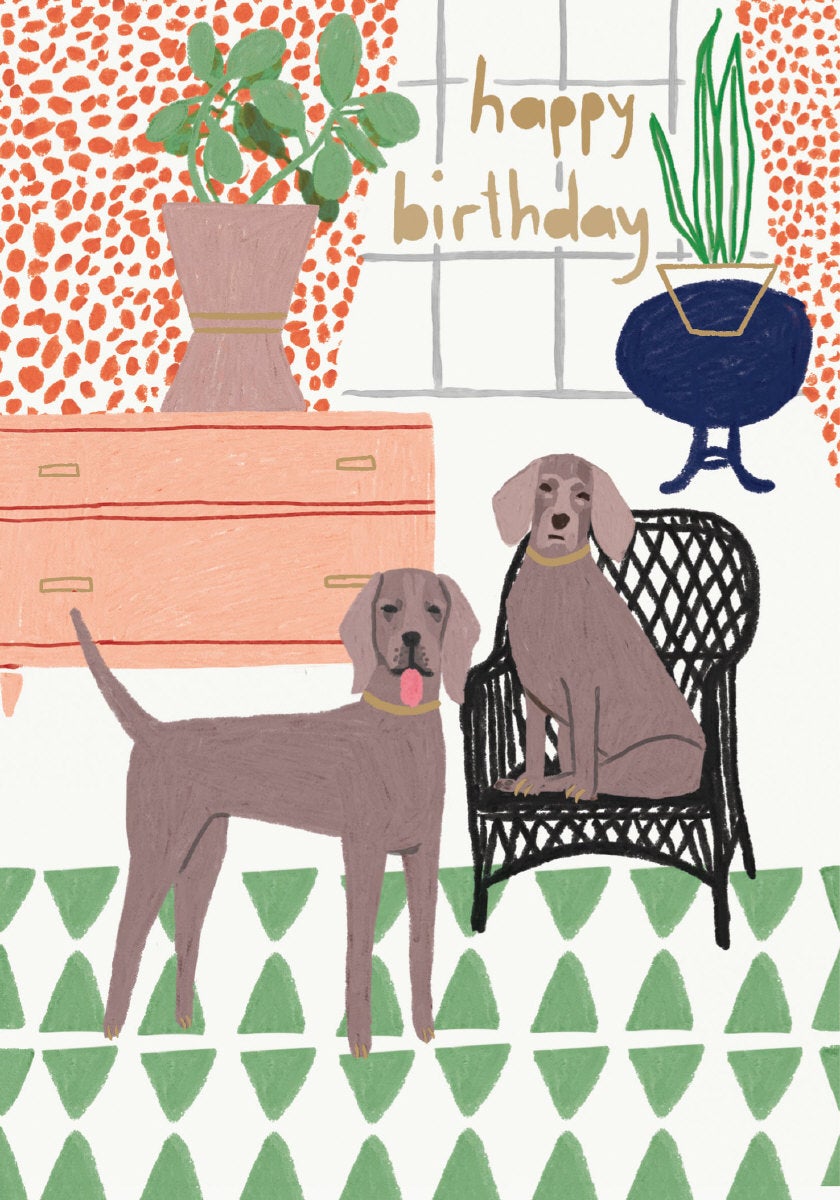 Two Dogs Birthday, Cards - Petite