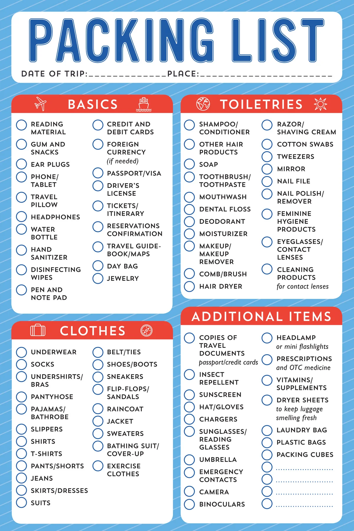 Note Pad Packing List paperme.se