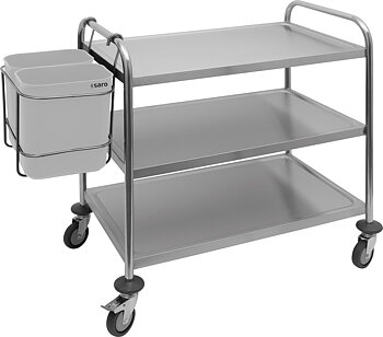 Waste container for serving trolley 