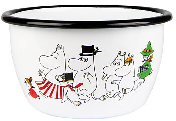 Enamel bowl 6 dl - Moomin Valley