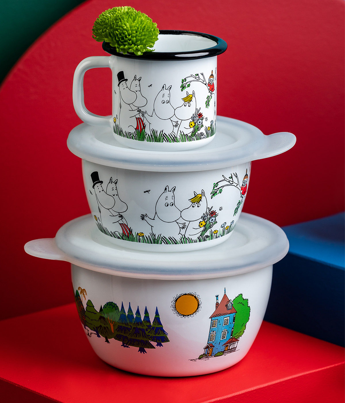 Enamel bowl 6 dl - Moomin Valley - 3