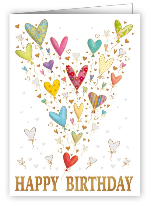 Balloons forming a Heart, Minicard