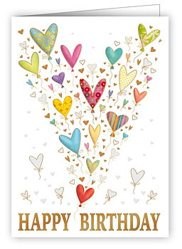 Balloons forming a Heart, Minicard