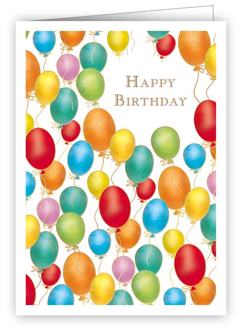 Happy Birthday Balloons, Minicard