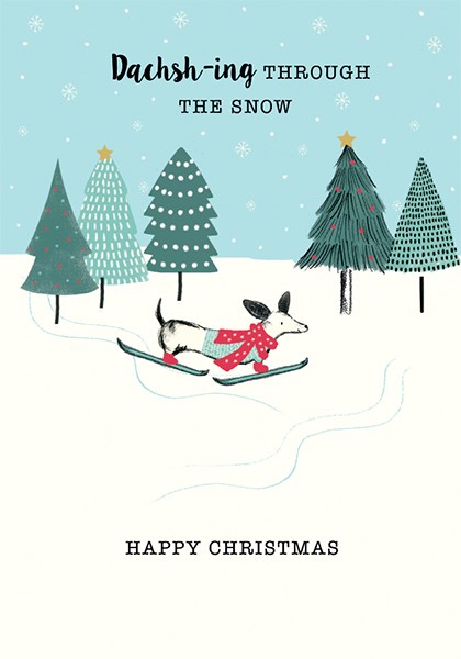 Frank Skiing, Xmas Single Card