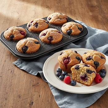Muffinsplåt,  6- stora,nonstick. Perfekt som present