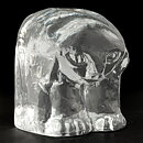 エリック・ホグラン  クリアガラスの動物   (8cm)  1960年代 H1997
