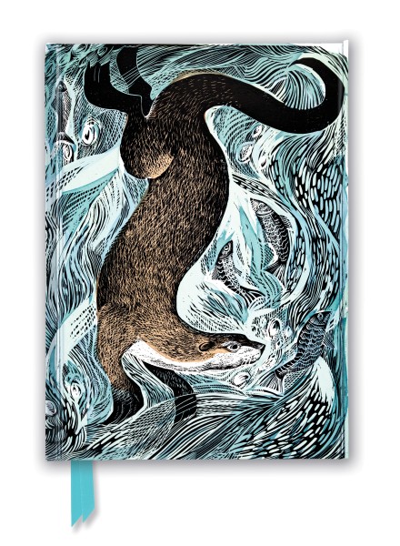 Angela Harding: Fishing Otter, Foiled Journal