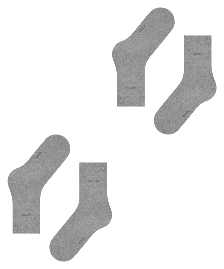 2-Pack Esprit Basic Comfort Grå, Dam - 2