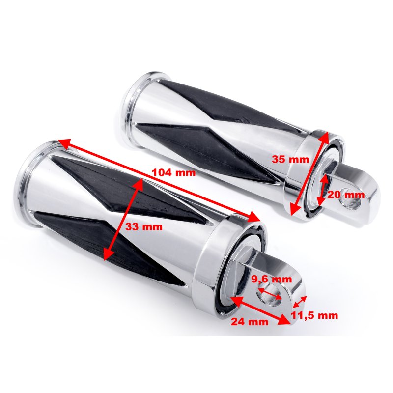Diamond Style Fotpinnar Harley Davidson. - 2