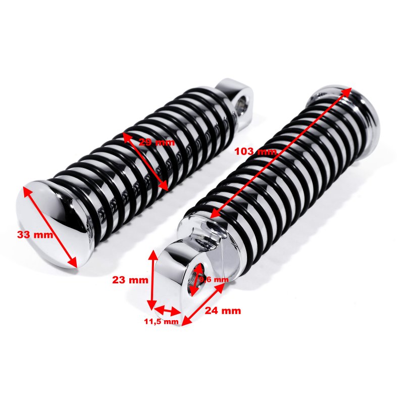 Chromed Footpegs For Harley Davidson & Custombikes. - 2