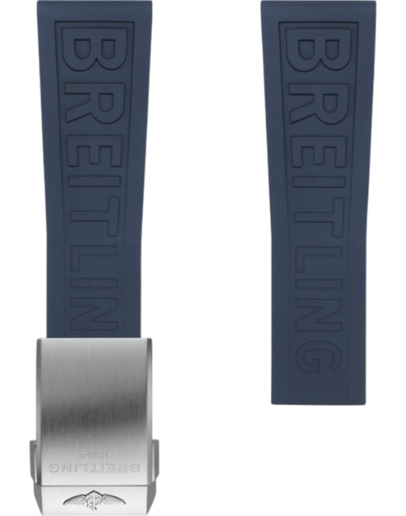 Breitling Diver Pro gummiband blå 24 mm viklås