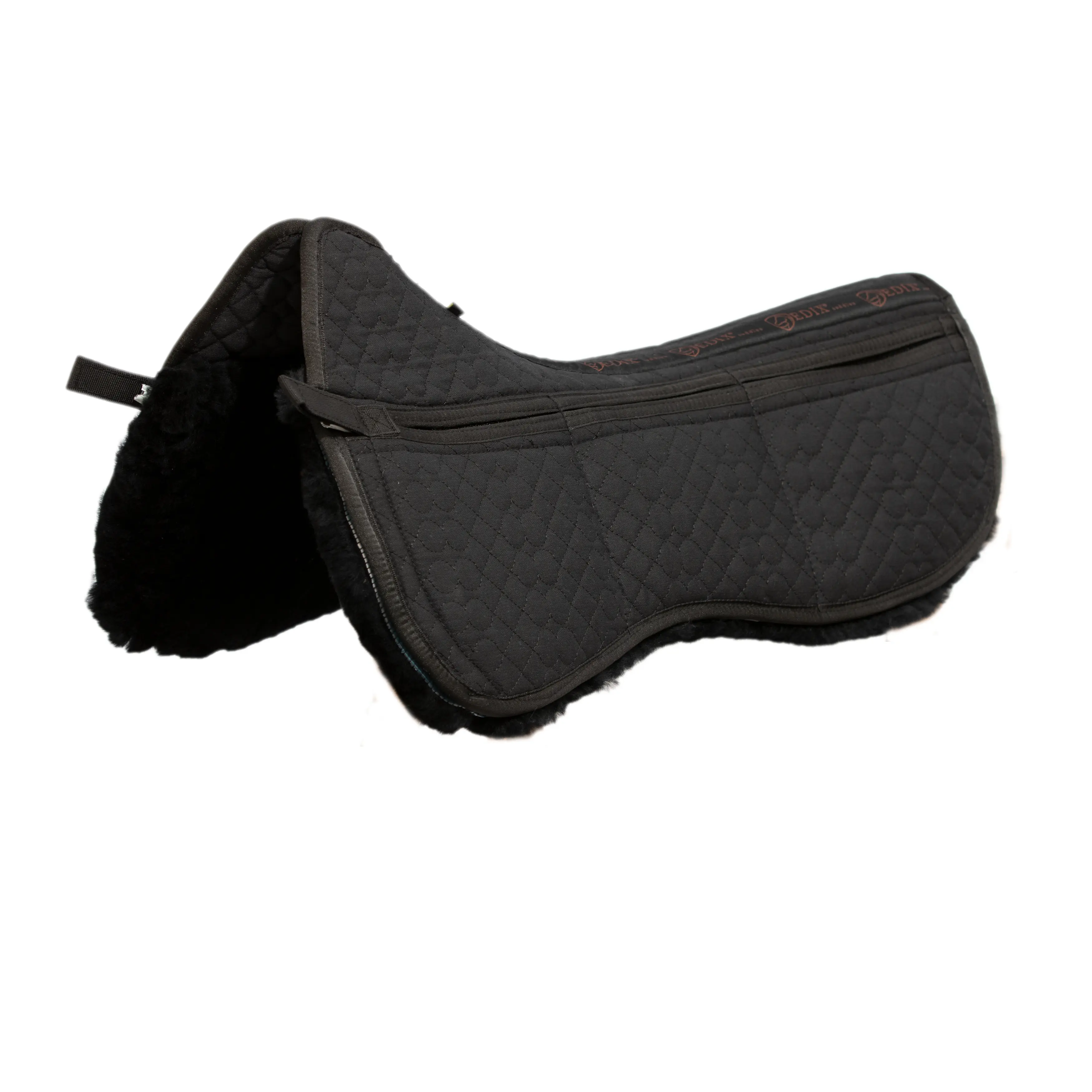 EDIX® Halfpad / Correction pad, genuine Merino wool incl. pad, black
