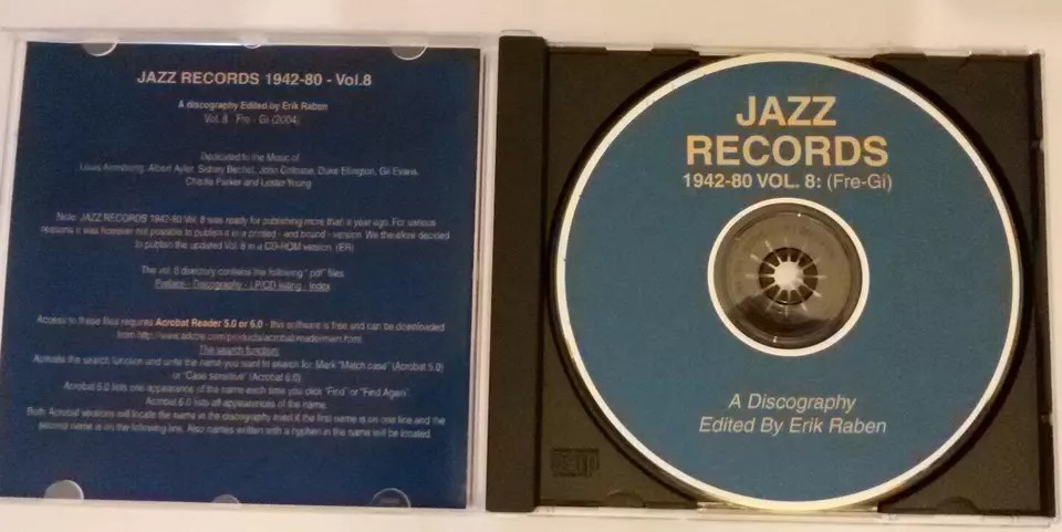 Vol.8 Fre-Gi Jazz Records 1942-80 (CD-Rom) - 2