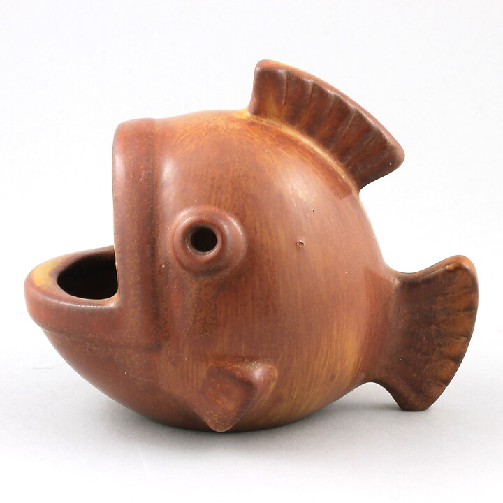 グナー・ニールンド  口を開けた魚   15cm  1940年代