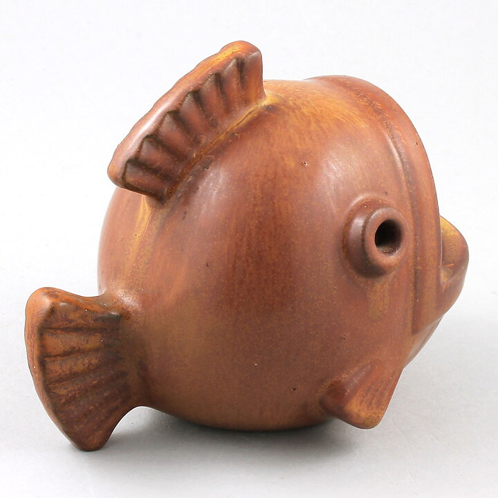 Gunnar Nylund (1940s) Brown Swelling Fish 15 cm