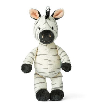 Udstoppet dyrezebra i sort og hvid