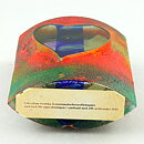 Kjell Engman (2010) Orange Sculpture with Heart and Handshake 14 cm