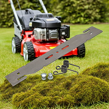 Mossrivare för gräsklippare. Rotorblad + 2 fjädrar