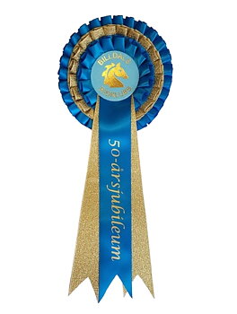 1033 - Rosette, gold, silber, bronze metallic, 3 kok 3 Band, 34 cm