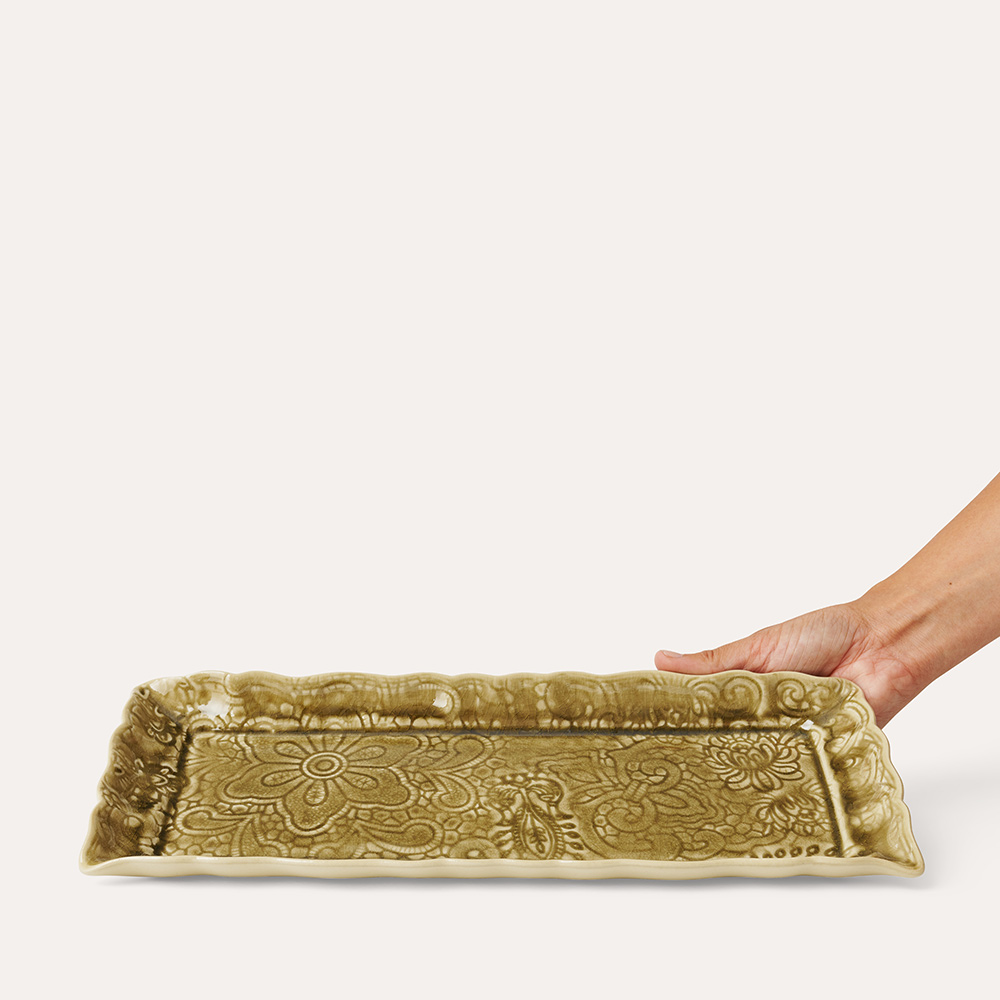 Sthål Avlångt Brickfat Sand Arabesque - 3