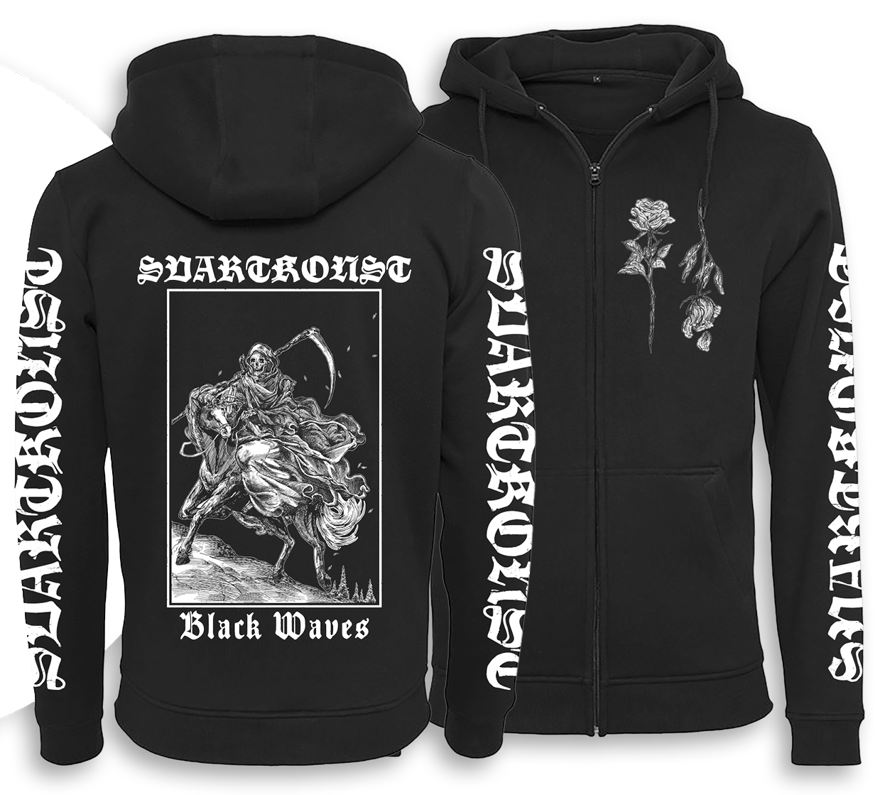 SVARTKONST - Black Waves Zip Hood