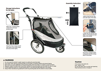 INNOPET SPORTY DOG TRAILER DE LUX MED TRIMBORD - SVART/SILVER