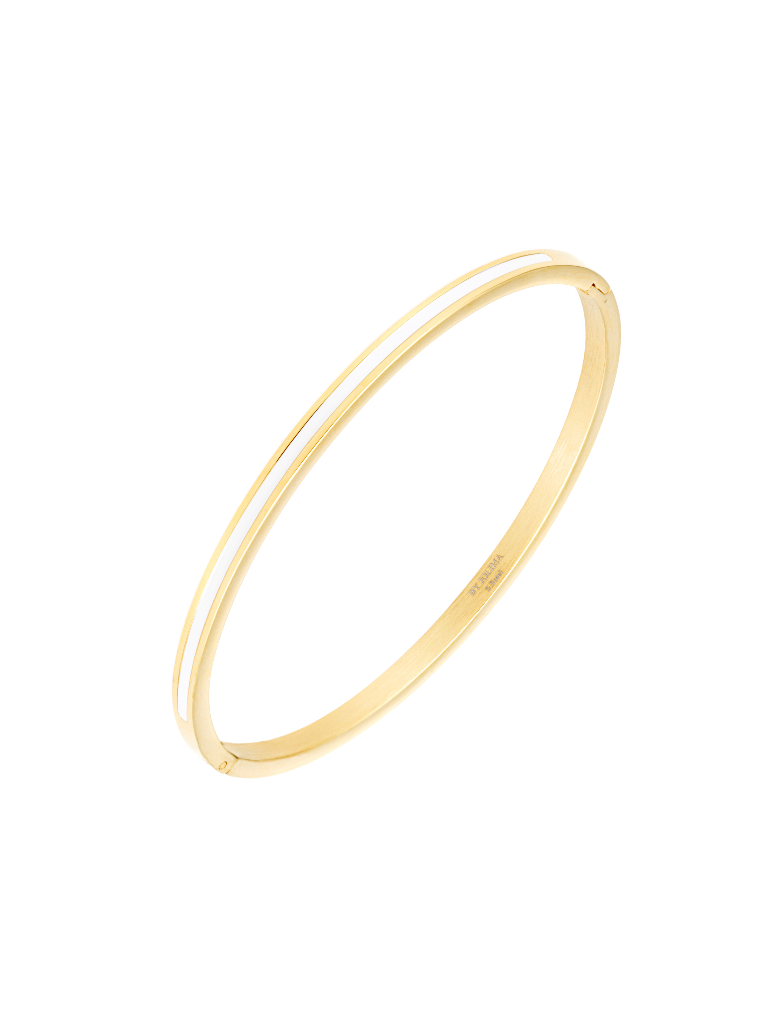 Poppy mini bangle, white gold