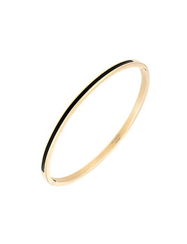 Poppy mini bangle, black gold